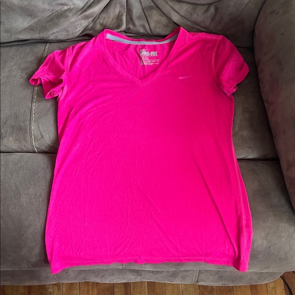 Nike Women's Bright Pink Short Sleeve Tee - Picture 1 of 1
